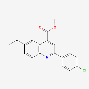 molecular formula C19H16ClNO2 B11113697 Methyl 2-(4-chlorophenyl)-6-ethylquinoline-4-carboxylate 
