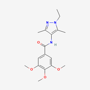 molecular formula C17H23N3O4 B11113870 N-(1-ethyl-3,5-dimethyl-1H-pyrazol-4-yl)-3,4,5-trimethoxybenzamide 