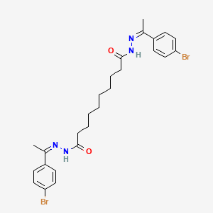 molecular formula C26H32Br2N4O2 B11113923 N'~1~,N'~10~-bis[(1Z)-1-(4-bromophenyl)ethylidene]decanedihydrazide 
