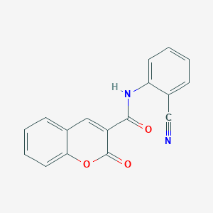molecular formula C17H10N2O3 B11113933 N-(2-cyanophenyl)-2-oxo-2H-chromene-3-carboxamide 