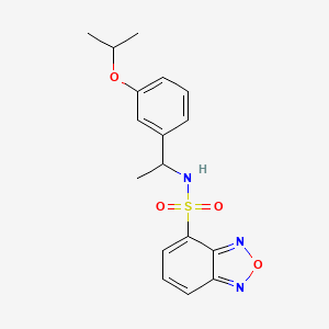 molecular formula C17H19N3O4S B11113968 N-{1-[3-(propan-2-yloxy)phenyl]ethyl}-2,1,3-benzoxadiazole-4-sulfonamide 