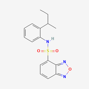 molecular formula C16H17N3O3S B11114029 N-[2-(butan-2-yl)phenyl]-2,1,3-benzoxadiazole-4-sulfonamide 