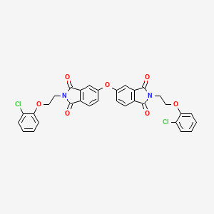 molecular formula C32H22Cl2N2O7 B11114223 5,5'-oxybis{2-[2-(2-chlorophenoxy)ethyl]-1H-isoindole-1,3(2H)-dione} 
