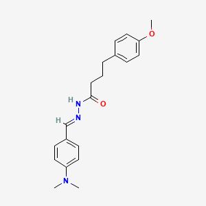 molecular formula C20H25N3O2 B11114252 N'-[(E)-[4-(Dimethylamino)phenyl]methylidene]-4-(4-methoxyphenyl)butanehydrazide 