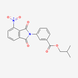 molecular formula C19H16N2O6 B11114256 2-Methylpropyl 3-(4-nitro-1,3-dioxoisoindol-2-yl)benzoate 