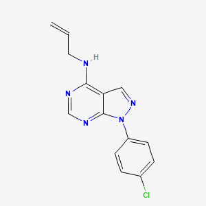 molecular formula C14H12ClN5 B11114383 1-(4-chlorophenyl)-N-prop-2-enylpyrazolo[3,4-d]pyrimidin-4-amine 