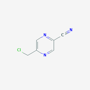 molecular formula C6H4ClN3 B111144 5-(Chloromethyl)pyrazine-2-carbonitrile CAS No. 1211526-07-6