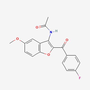 molecular formula C18H14FNO4 B11114400 N-[2-(4-fluorobenzoyl)-5-methoxy-1-benzofuran-3-yl]acetamide 