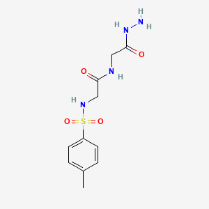 molecular formula C11H16N4O4S B11114595 N-(2-hydrazinyl-2-oxoethyl)-N~2~-[(4-methylphenyl)sulfonyl]glycinamide 