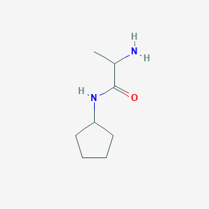 molecular formula C8H16N2O B111146 2-Amino-N-cyclopentylpropanamide CAS No. 1101793-51-4