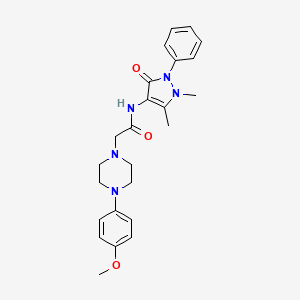 molecular formula C24H29N5O3 B11115179 N-(1,5-dimethyl-3-oxo-2-phenyl-2,3-dihydro-1H-pyrazol-4-yl)-2-[4-(4-methoxyphenyl)piperazin-1-yl]acetamide 