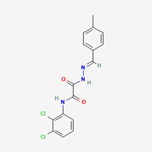 molecular formula C16H13Cl2N3O2 B11115210 N-(2,3-dichlorophenyl)-2-[(2E)-2-(4-methylbenzylidene)hydrazinyl]-2-oxoacetamide 