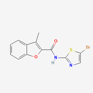molecular formula C13H9BrN2O2S B11115342 N-(5-bromo-1,3-thiazol-2-yl)-3-methyl-1-benzofuran-2-carboxamide 