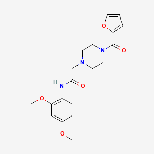 molecular formula C19H23N3O5 B11115361 N-(2,4-dimethoxyphenyl)-2-[4-(furan-2-carbonyl)piperazin-1-yl]acetamide 