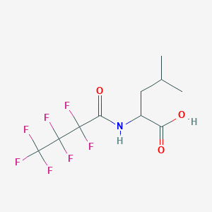 molecular formula C10H12F7NO3 B11115508 N-(2,2,3,3,4,4,4-heptafluorobutanoyl)leucine 