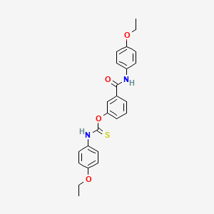 molecular formula C24H24N2O4S B11115803 O-{3-[(4-ethoxyphenyl)carbamoyl]phenyl} (4-ethoxyphenyl)carbamothioate 