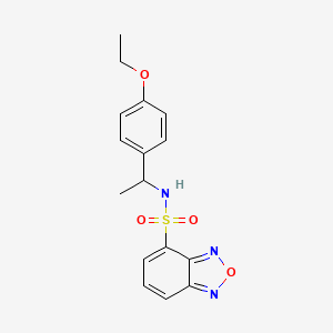 molecular formula C16H17N3O4S B11116045 N-[1-(4-ethoxyphenyl)ethyl]-2,1,3-benzoxadiazole-4-sulfonamide 