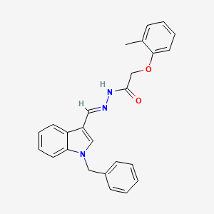 molecular formula C25H23N3O2 B11116132 N'-[(E)-(1-benzyl-1H-indol-3-yl)methylidene]-2-(2-methylphenoxy)acetohydrazide 
