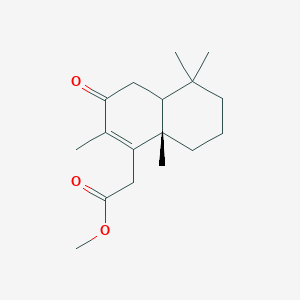 molecular formula C17H26O3 B11116133 methyl [(8aS)-2,5,5,8a-tetramethyl-3-oxo-3,4,4a,5,6,7,8,8a-octahydronaphthalen-1-yl]acetate 