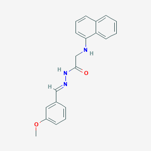 molecular formula C20H19N3O2 B11116404 N'-[(E)-(3-Methoxyphenyl)methylidene]-2-[(naphthalen-1-YL)amino]acetohydrazide 