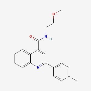 molecular formula C20H20N2O2 B11116455 N-(2-methoxyethyl)-2-(4-methylphenyl)quinoline-4-carboxamide 