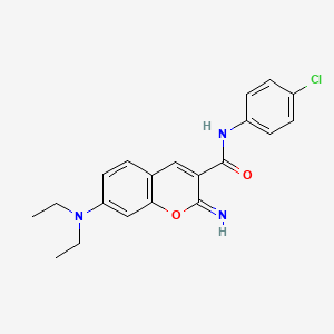 molecular formula C20H20ClN3O2 B11116497 N-(4-chlorophenyl)-7-(diethylamino)-2-imino-2H-chromene-3-carboxamide 