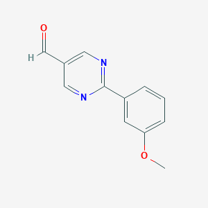 molecular formula C12H10N2O2 B111166 2-(3-Methoxyphenyl)pyrimidine-5-carbaldehyde CAS No. 1119398-70-7