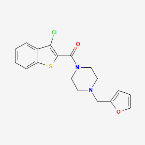 molecular formula C18H17ClN2O2S B11116937 (3-Chloro-1-benzothiophen-2-yl)[4-(furan-2-ylmethyl)piperazin-1-yl]methanone 
