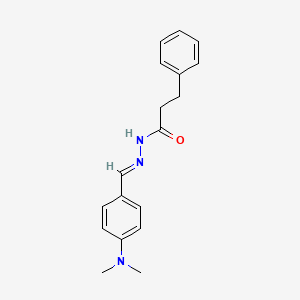 molecular formula C18H21N3O B11117145 N'-[(E)-[4-(Dimethylamino)phenyl]methylidene]-3-phenylpropanehydrazide 
