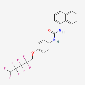 molecular formula C22H16F8N2O2 B11117147 N-(1-Naphthyl)-N'-{4-[(2,2,3,3,4,4,5,5-octafluoropentyl)oxy]phenyl}urea 