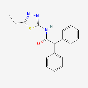 molecular formula C18H17N3OS B11117737 N-(5-ethyl-1,3,4-thiadiazol-2-yl)-2,2-diphenylacetamide 