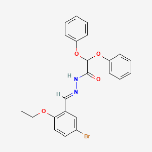 molecular formula C23H21BrN2O4 B11117819 N'-[(E)-(5-bromo-2-ethoxyphenyl)methylidene]-2,2-diphenoxyacetohydrazide 