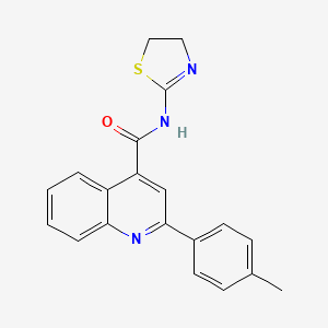 molecular formula C20H17N3OS B11117979 N-(4,5-dihydro-1,3-thiazol-2-yl)-2-(4-methylphenyl)quinoline-4-carboxamide 