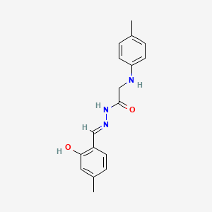 molecular formula C17H19N3O2 B11118111 N'-[(E)-(2-Hydroxy-4-methylphenyl)methylidene]-2-[(4-methylphenyl)amino]acetohydrazide 