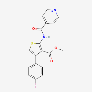 molecular formula C18H13FN2O3S B11118185 Methyl 4-(4-fluorophenyl)-2-[(pyridin-4-ylcarbonyl)amino]thiophene-3-carboxylate CAS No. 545437-73-8