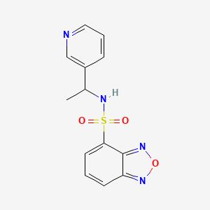 molecular formula C13H12N4O3S B11118190 N-[1-(pyridin-3-yl)ethyl]-2,1,3-benzoxadiazole-4-sulfonamide 