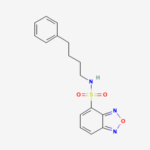molecular formula C16H17N3O3S B11118438 N-(4-phenylbutyl)-2,1,3-benzoxadiazole-4-sulfonamide 