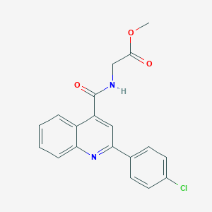 molecular formula C19H15ClN2O3 B11118675 methyl N-{[2-(4-chlorophenyl)quinolin-4-yl]carbonyl}glycinate 