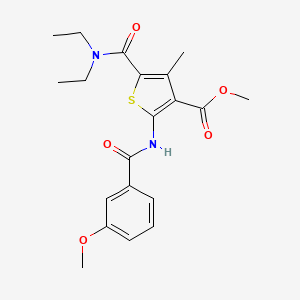 molecular formula C20H24N2O5S B11118825 Methyl 5-(diethylcarbamoyl)-2-{[(3-methoxyphenyl)carbonyl]amino}-4-methylthiophene-3-carboxylate 