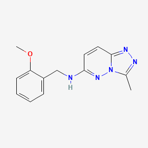 molecular formula C14H15N5O B11119312 N-(2-methoxybenzyl)-3-methyl[1,2,4]triazolo[4,3-b]pyridazin-6-amine 