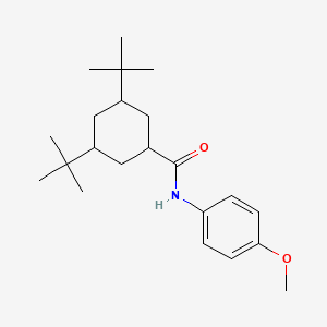 molecular formula C22H35NO2 B11119364 3,5-di-tert-butyl-N-(4-methoxyphenyl)cyclohexanecarboxamide 