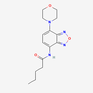 molecular formula C15H20N4O3 B11119577 N-[7-(morpholin-4-yl)-2,1,3-benzoxadiazol-4-yl]pentanamide 