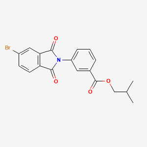 molecular formula C19H16BrNO4 B11120058 2-methylpropyl 3-(5-bromo-1,3-dioxo-1,3-dihydro-2H-isoindol-2-yl)benzoate 