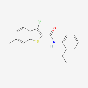 molecular formula C18H16ClNOS B11120343 3-chloro-N-(2-ethylphenyl)-6-methyl-1-benzothiophene-2-carboxamide 