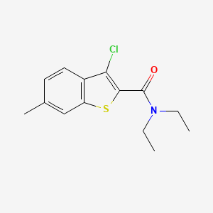 molecular formula C14H16ClNOS B11120555 3-chloro-N,N-diethyl-6-methyl-1-benzothiophene-2-carboxamide 