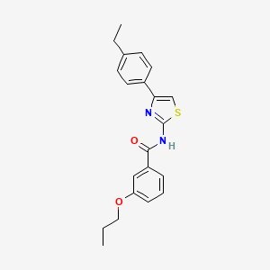 molecular formula C21H22N2O2S B11120557 N-[4-(4-ethylphenyl)-1,3-thiazol-2-yl]-3-propoxybenzamide 