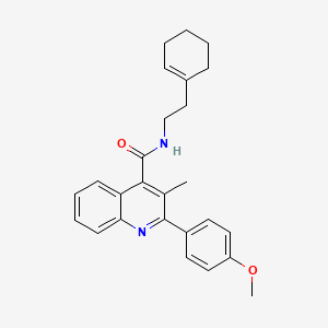 molecular formula C26H28N2O2 B11120634 N-[2-(cyclohex-1-en-1-yl)ethyl]-2-(4-methoxyphenyl)-3-methylquinoline-4-carboxamide 