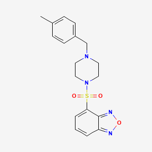 molecular formula C18H20N4O3S B11120703 4-{[4-(4-Methylbenzyl)piperazin-1-yl]sulfonyl}-2,1,3-benzoxadiazole 