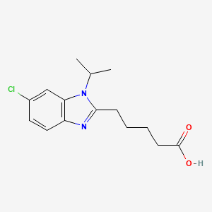 molecular formula C15H19ClN2O2 B11120943 5-[6-chloro-1-(propan-2-yl)-1H-benzimidazol-2-yl]pentanoic acid 