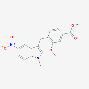 molecular formula C19H18N2O5 B011121 methyl-benzoate,zafirlukast, CAS No. 107754-15-4